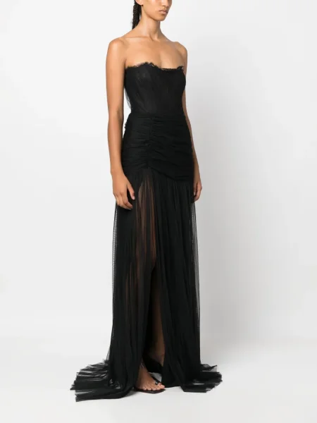 Rochie maxi Ana Radu drapată de costum negru