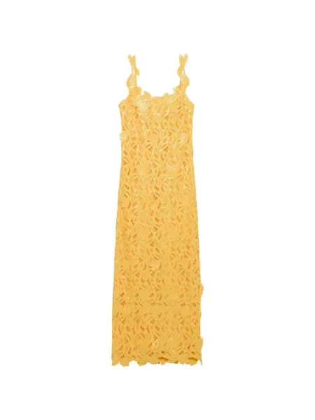 Rochie maxi Simkhai cu broderie galben