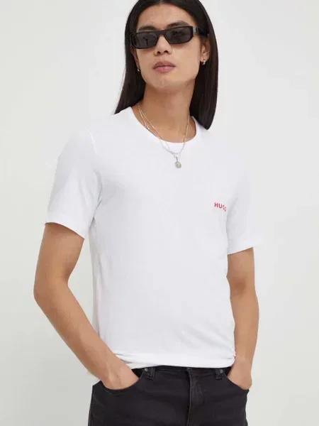 HUGO kratka majica T-SHIRT RN TRIPLET P bela