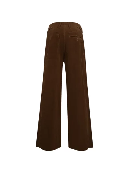 Pantaloni R13 de catifea cord maro