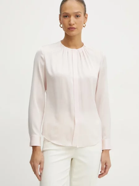 Svilena srajca BOSS roza