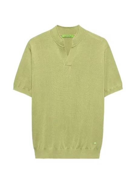 Scurt tricou Shanghai Tang de mătase verde