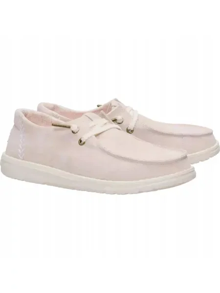 HeyDude Mokasyny Wendy Craft Suede białe