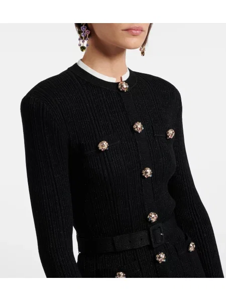 Rochie midi Self-portrait din dantelă negru