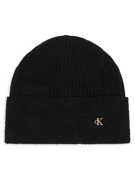 Calvin Klein czapka z wełną czarna