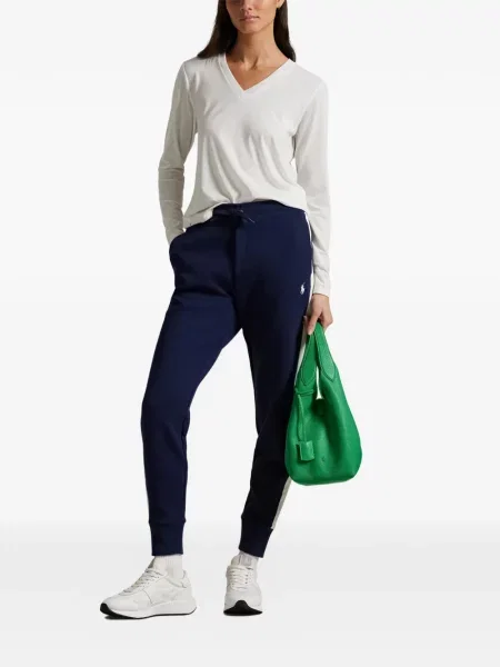 Велурени бягане с яка чорапи Polo Ralph Lauren синьо