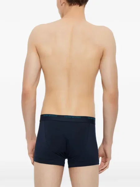 Boxeri Emporio Armani cu autograf albastru
