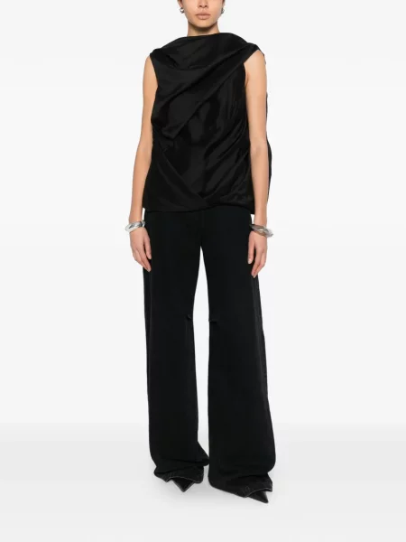 Udrapować bluzka Entire Studios czarna