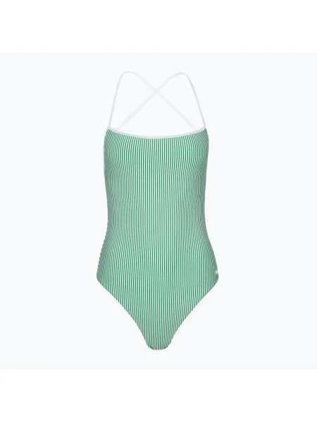 Costum de baie dintr-o piesă pentru femei Tommy Hilfiger Straight One Piece seersucker radiant green/white alb