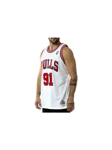 Tricou Mitchell & Ness alb