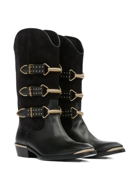 Botine Isabel Marant cu cataramă negru