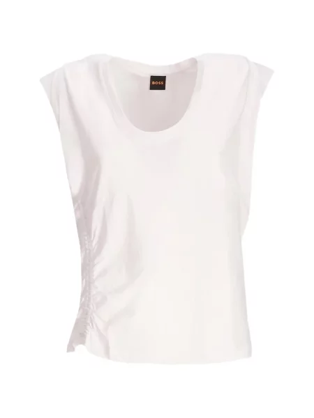Tricou Boss cu volane alb