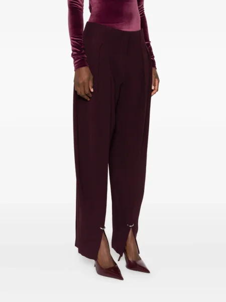 Pantaloni Mugler plisate roșu