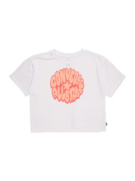 CONVERSE Tricou portocaliu caisă / corai alb