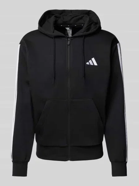 Bluza rozpinana z wyhaftowanym logo Adidas Sportswear czarna