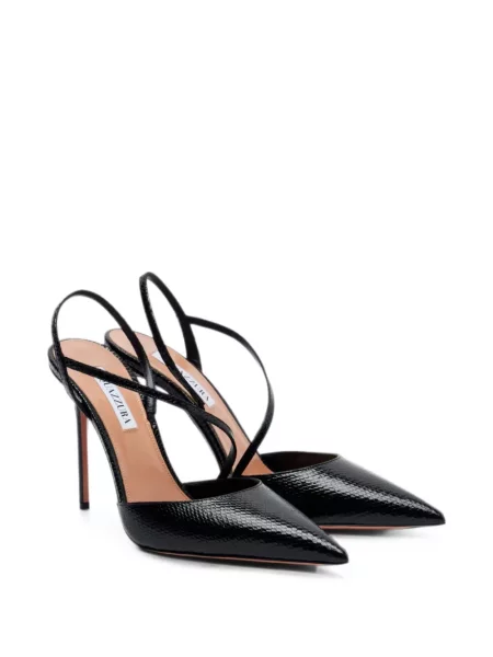 Pantofi cu toc Aquazzura slingback negru