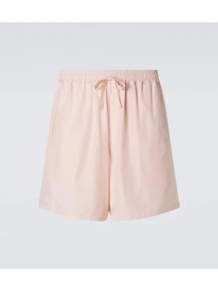 Pantaloni scurți Umit Benan de mătase roz