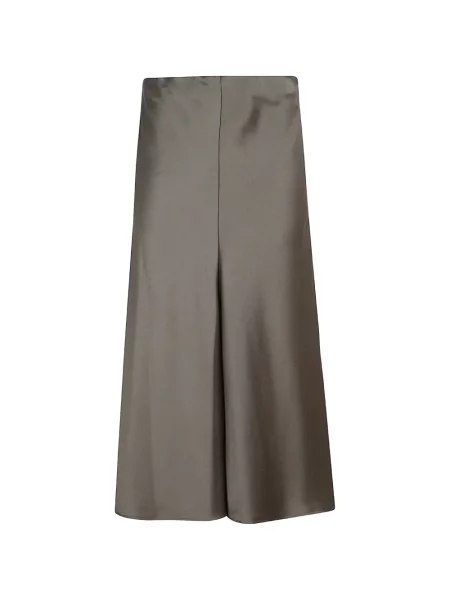 Fusta maxi Brunello Cucinelli din satin verde
