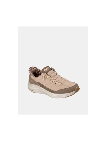 Pantofi Skechers cu model leopard maro