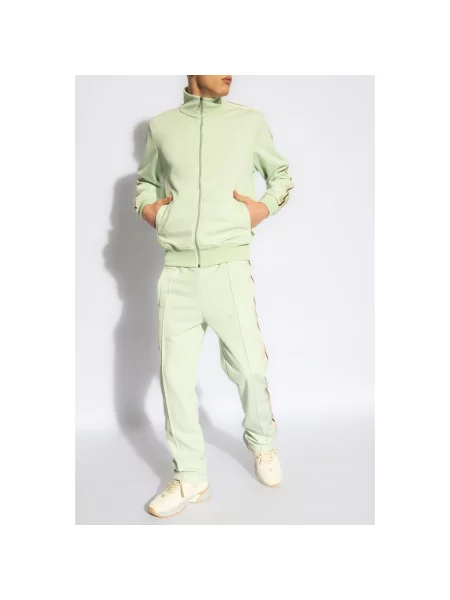 Haftowane spodnie Palm Angels zielone