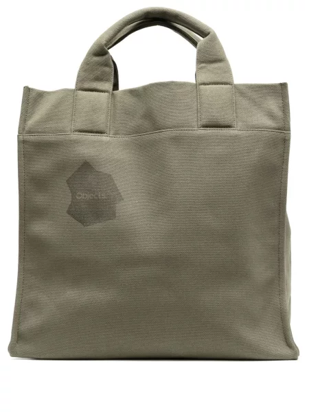 Torba Objects Iv Life z nadrukiem płócienna zielona