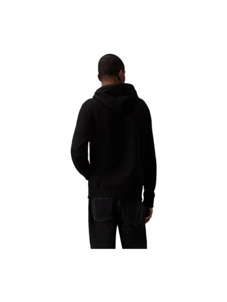 Bluza z kapturem Calvin Klein z kapturem z logo czarna