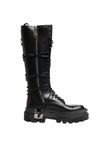 Botki Dolce And Gabbana skórzane czarne