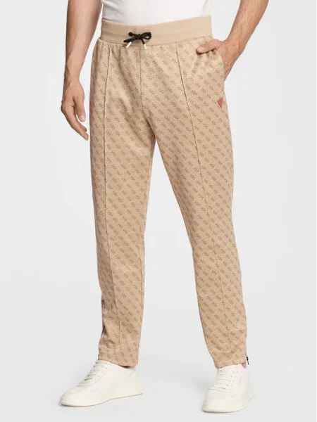Guess Melegítő alsó Korbin Regular Fit bézs
