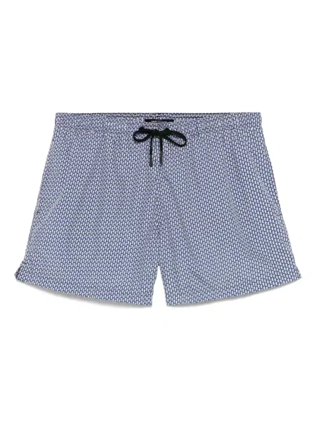 Slip de baie Tagliatore cu imagine cu imprimeu geometric albastru