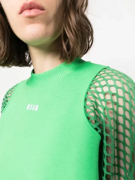 Mrežasti dukserice Msgm zelena