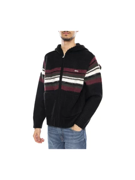 Bluza z kapturem Obey z kapturem czarna