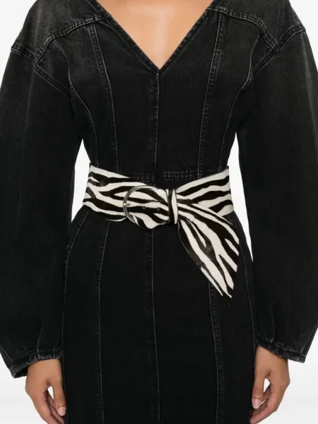 Rochie midi Haikure cu decolteu în V până la genunchi de costum negru
