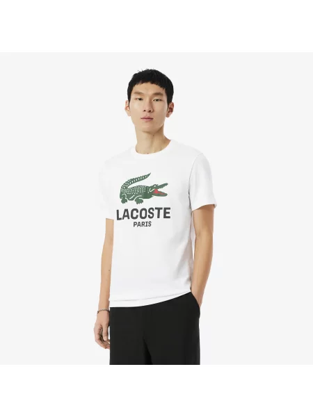 Lacoste T-Shirt Z Nadrukiem biały