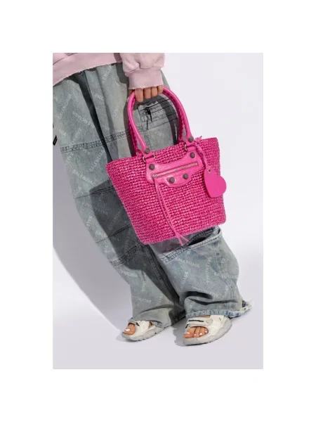 Torebka Balenciaga skórzana różowa