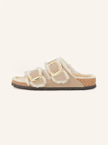 Birkenstock Pantofle Arizona Big Buckle černošedá béžové