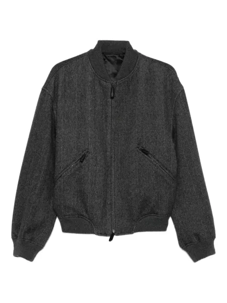 Kurtka bomber Giorgio Armani w jodełkę szary