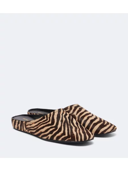 Papuci tip mules Veronica Beard cu imagine cu model zebră maro