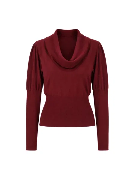 Sweter Twinset wełniany czerwony