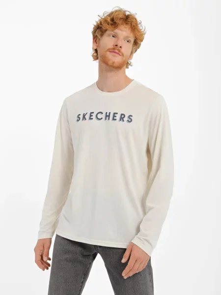 Skechers Delta Лонгслів Світло-сірий Бавовна/поліестер сірий