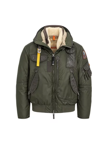 Kurtka skórzana Parajumpers zielona