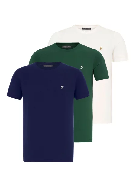 Jacey Quinn Majica mornarsko plava / tamno zelena bijela