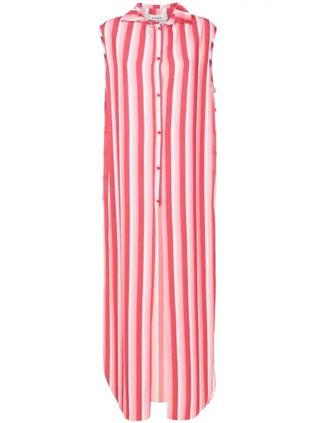 Rochie tip cămașă Amir Slama cu dungi cu imagine lungă roz