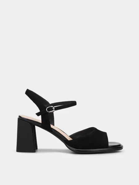 Замшевые босоножки Braska черные