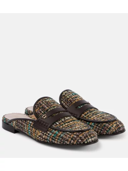 Papuci tip mules Gianvito Rossi din piele maro