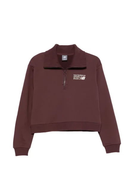Decupat hanorac New Balance cu autograf alergare negru