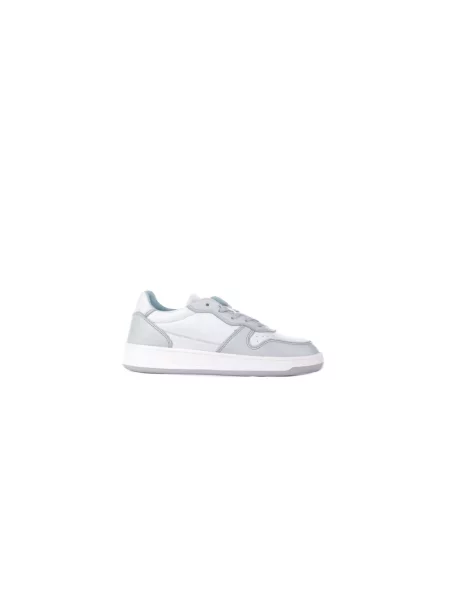 Sneakersy D.a.t.e. skórzane z logo niebieskie