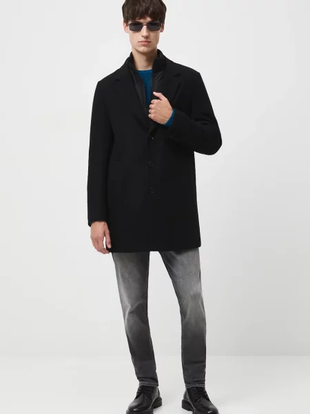 Medicine palton din lână negru
