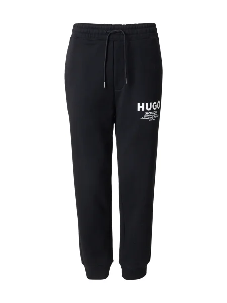 HUGO Pantaloni Nevez negru alb