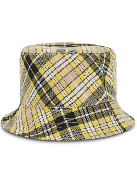 Kostkovaný retro oboustranný klobouk bucket Burberry