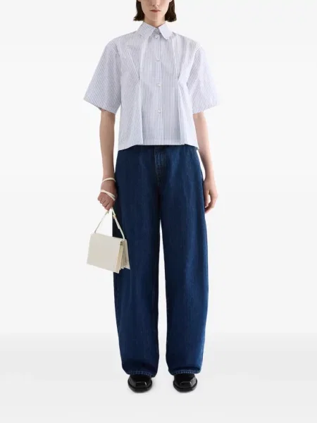 Cămașă Jil Sander cu dungi alb